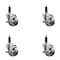 Service Caster 3'' Semi Steel Swivel 1'' Expanding Stem Caster Set with Brake, 4PK SCC-EX20S314-SSS-TLB-1-4 - alternate 1